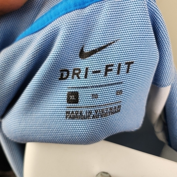 Vintage Nike Dri Fit Pro Football Hall Of Fame Men Polo Shirt Size XL Blue - Picture 2 of 7